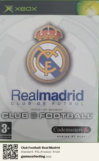 Club Football: Real Madrid Xbox, France box front