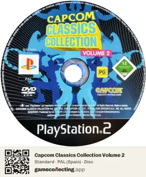 Capcom Classics Collection Volume 2 PlayStation 2, PAL disc