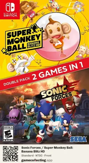 Sonic Forces / Super Monkey Ball: Banana Blitz HD Nintendo Switch, NTSC box front