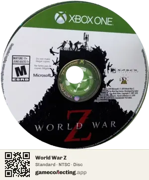 World War Z Xbox One, NTSC disc