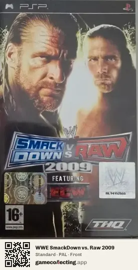 WWE SmackDown vs. Raw 2009 PlayStation Portable, PAL box front
