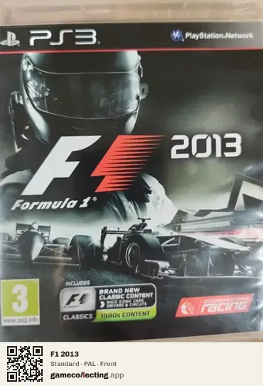F1 2013 PlayStation 3, PAL box front
