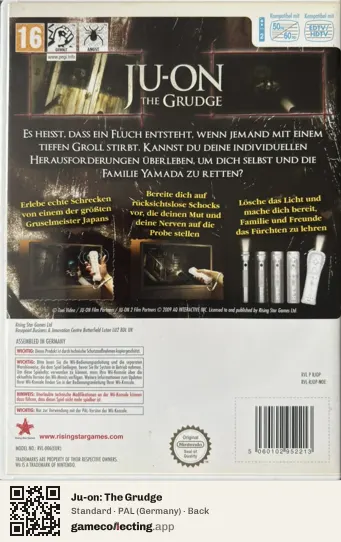 Ju-on: The Grudge Nintendo Wii, Germany box back