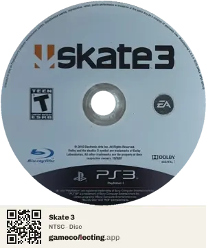 Skate 3 PlayStation 3, NTSC disc