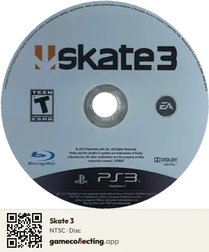 Skate 3 PlayStation 3, NTSC disc