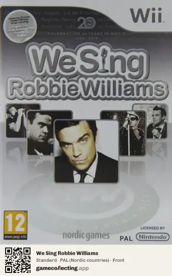 We Sing Robbie Williams Nintendo Wii, Nordic countries box front