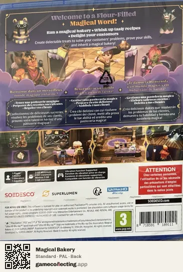 Magical Bakery PlayStation 5, PAL box back