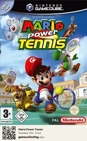 Mario Power Tennis Nintendo GameCube, PAL box front