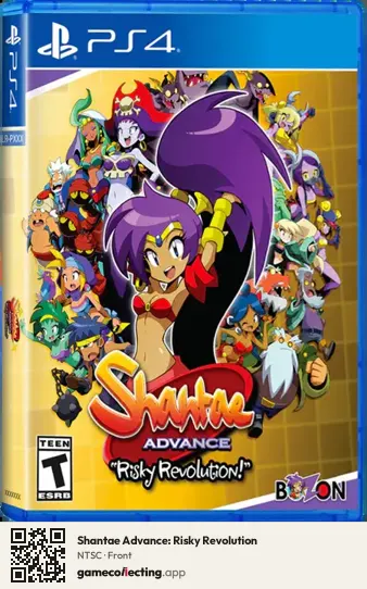Shantae Advance: Risky Revolution PlayStation 4, NTSC box front
