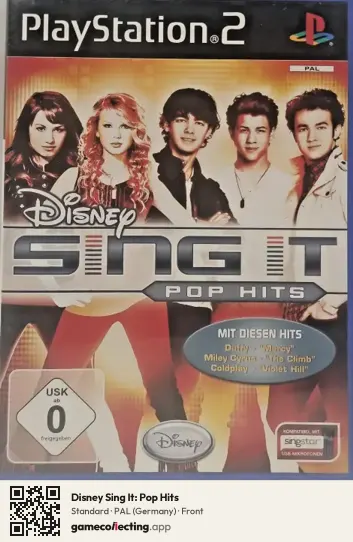 Disney Sing It: Pop Hits PlayStation 2, Germany box front