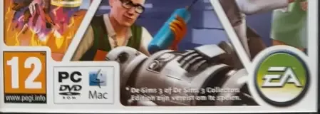 The Sims 3: Ambitions, the PEGI square on its front