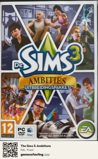 The Sims 3: Ambitions Computer, PAL box front