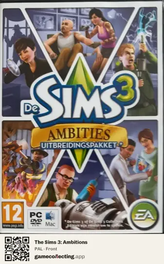 The Sims 3: Ambitions Computer, PAL box front