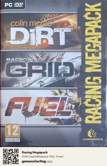Racing Megapack Computer, PAL box front