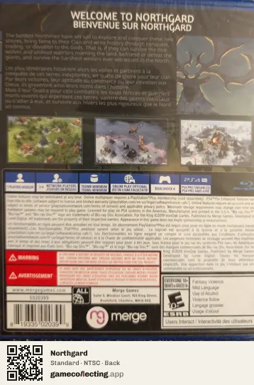 Northgard PlayStation 4, NTSC box back