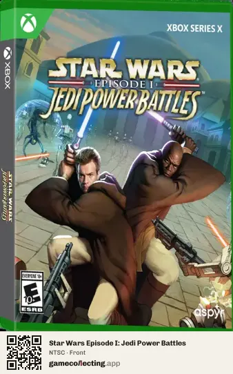 Star Wars Episode I: Jedi Power Battles Xbox Series X, NTSC box front