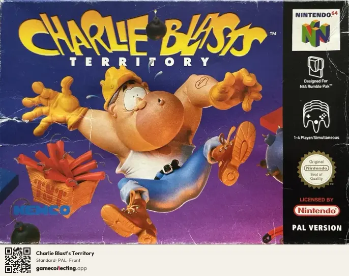 Charlie Blast's Territory Nintendo 64, PAL box front
