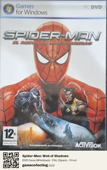 Spider-Man: Web of Shadows Computer, Spain box front