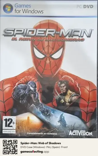 Spider-Man: Web of Shadows Computer, Spain box front