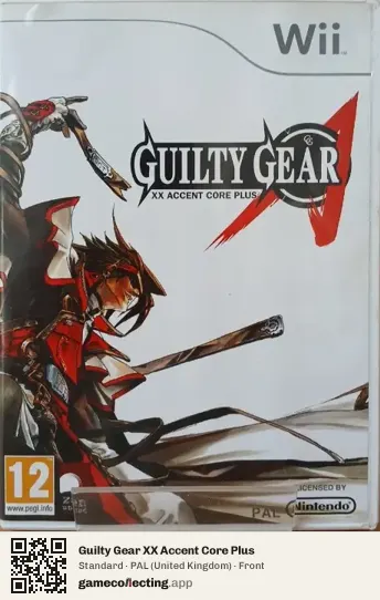 Guilty Gear XX Accent Core Plus Nintendo Wii, United Kingdom box front