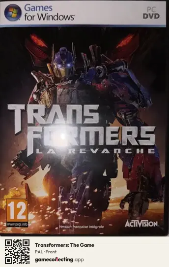 Transformers: The Game Computer, PAL box front