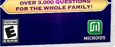 Who Wants to Be a Millionaire?, the ESRB box on its front