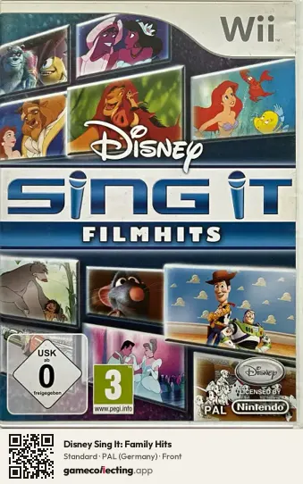 Disney Sing It: Family Hits Nintendo Wii, Germany box front