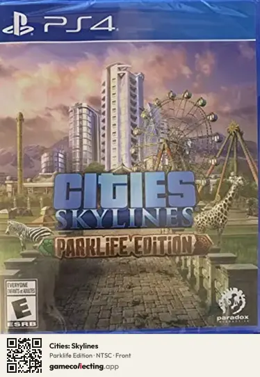 Cities: Skylines PlayStation 4, NTSC box front