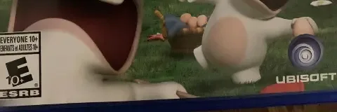 Rabbids Invasion, the ESRB box on its front