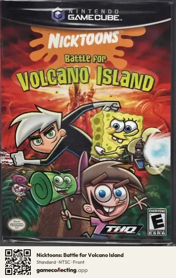 Nicktoons: Battle for Volcano Island Nintendo GameCube, NTSC box front