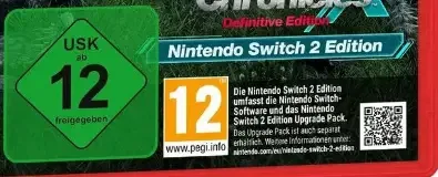 Xenoblade Chronicles X: Definitive Edition, the USK square on its front