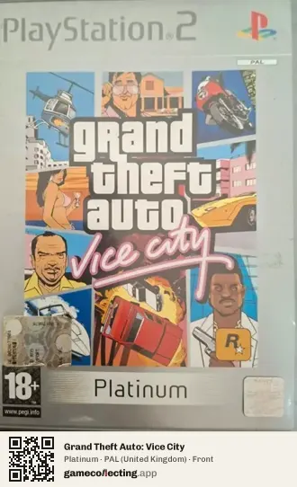 Grand Theft Auto: Vice City PlayStation 2, United Kingdom box front
