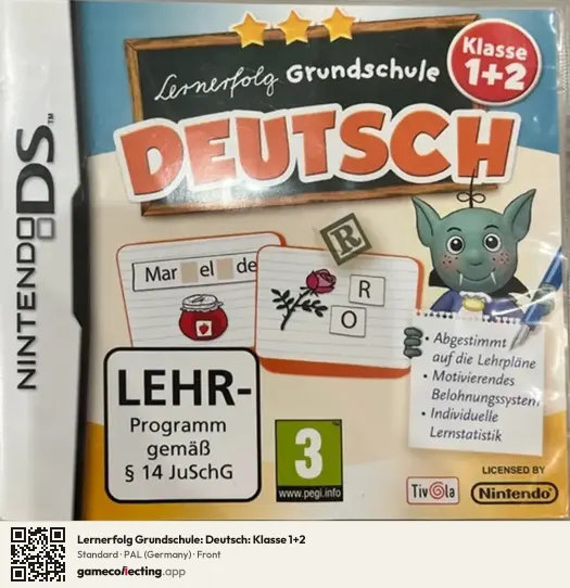 Lernerfolg Grundschule: Deutsch: Klasse 1+2 Nintendo DS, Germany box front