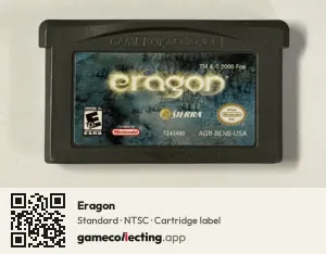 Eragon Game Boy Advance, NTSC cartridge label