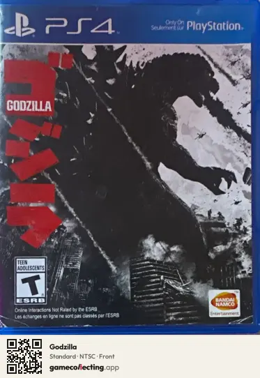 Godzilla PlayStation 4, NTSC box front