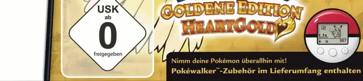 Pokémon HeartGold Version, the USK square on its front