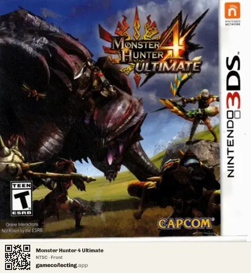 Monster Hunter 4 Ultimate Nintendo 3DS, NTSC box front