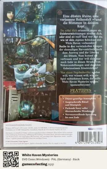 White Haven Mysteries Computer, Germany box back