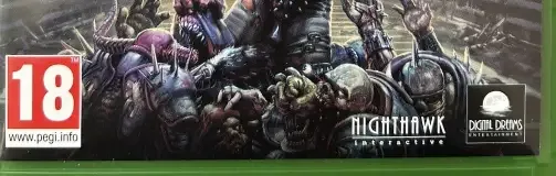 Mutant Football League, the PEGI square on its front