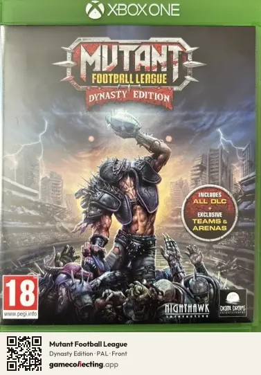 Mutant Football League Xbox One, PAL box front