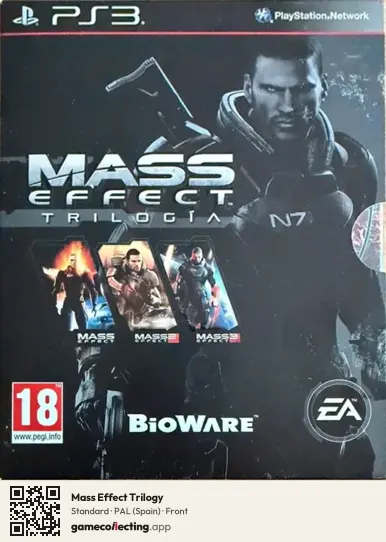 Mass Effect Trilogy PlayStation 3, Spain box front