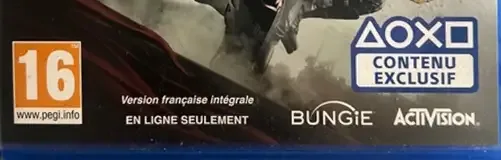 Destiny 2, the USK square on its front