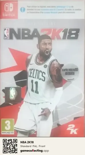 NBA 2K18 Nintendo Switch, PAL box front
