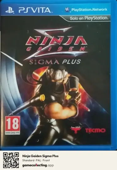 Ninja Gaiden Sigma Plus PlayStation Vita, PAL box front