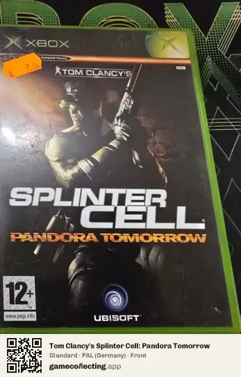Tom Clancy's Splinter Cell: Pandora Tomorrow Xbox, Germany box front