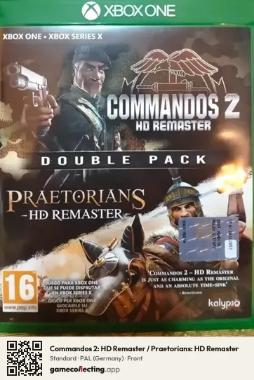 Commandos 2: HD Remaster / Praetorians: HD Remaster Xbox One, Germany box front
