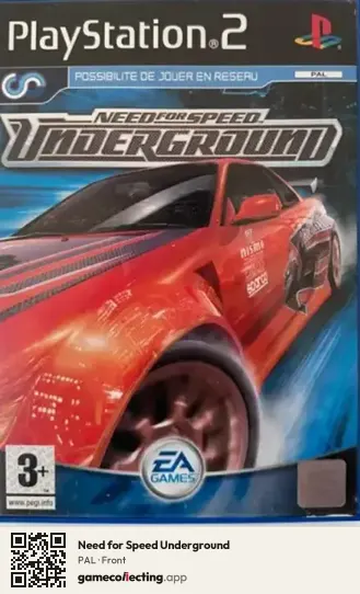 Need for Speed Underground PlayStation 2, PAL box front
