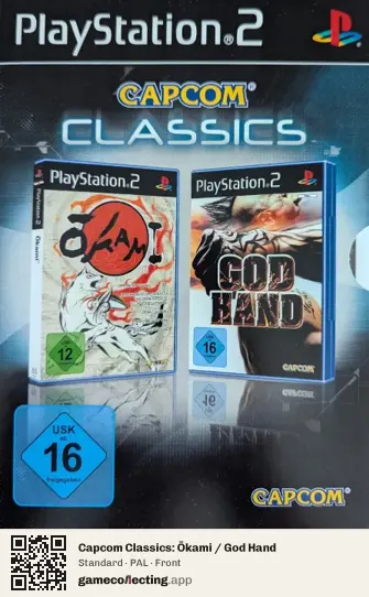 Capcom Classics: Ōkami / God Hand PlayStation 2, PAL box front