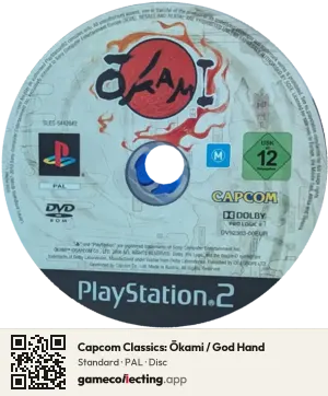 Capcom Classics: Ōkami / God Hand PlayStation 2, PAL disc