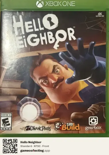 Hello Neighbor Xbox One, NTSC box front